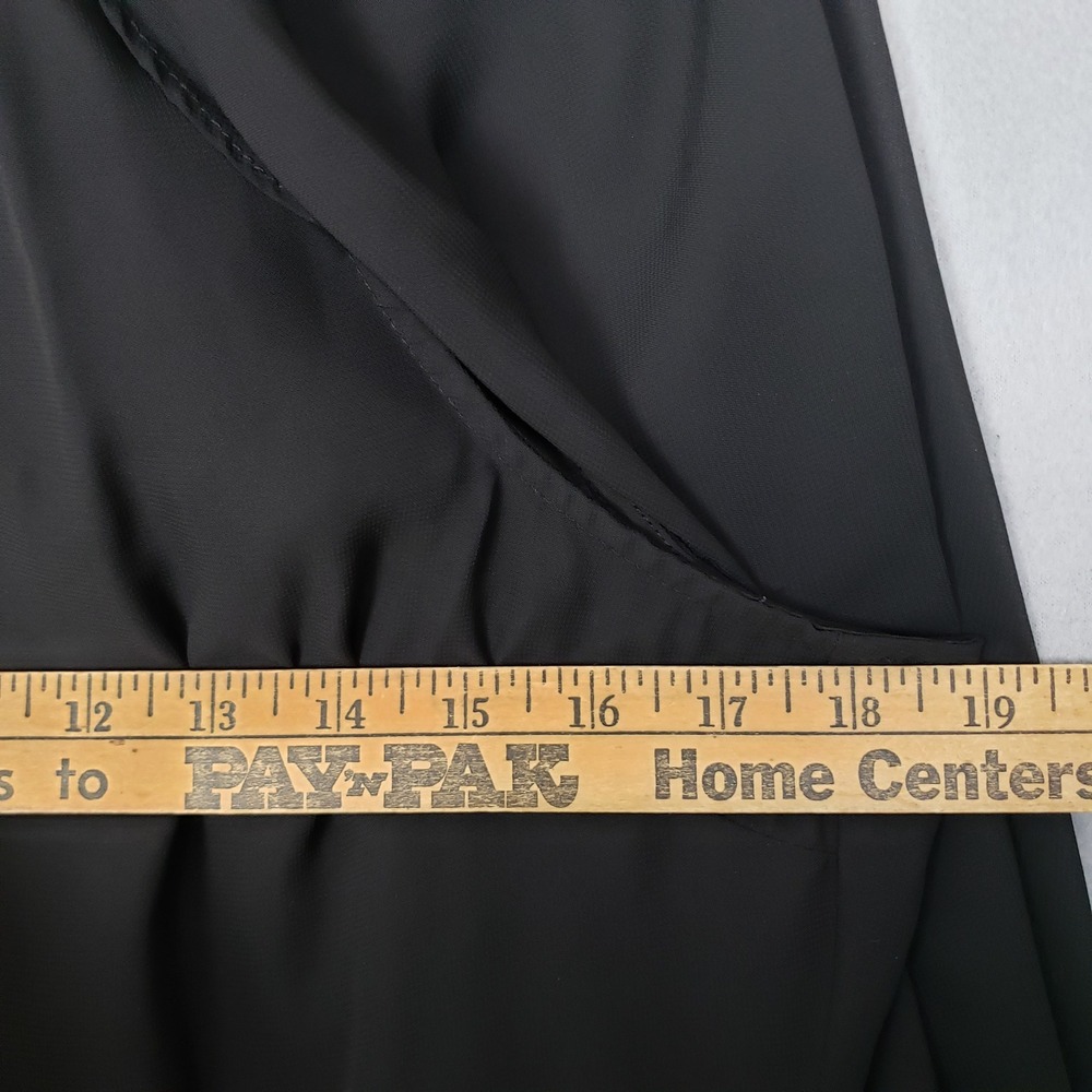 ModCloth Size L Chiffon Layered Cape Dress Black Midi Whimsigoth Cocktail Party - Picture 4 of 9